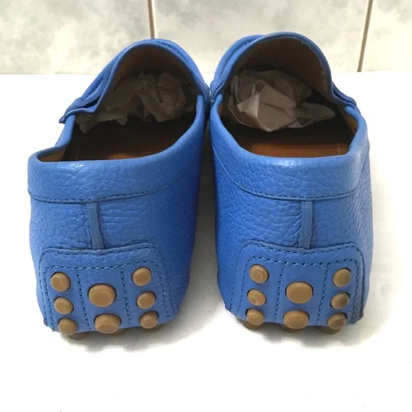 Gucci Blue Leather Loafers